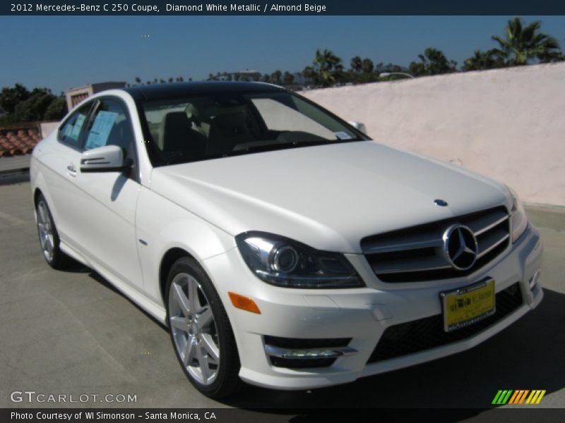 Diamond White Metallic / Almond Beige 2012 Mercedes-Benz C 250 Coupe