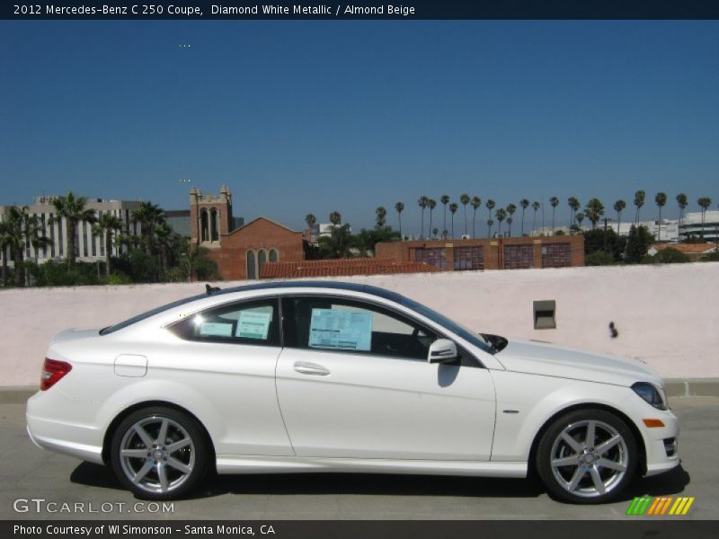 Diamond White Metallic / Almond Beige 2012 Mercedes-Benz C 250 Coupe