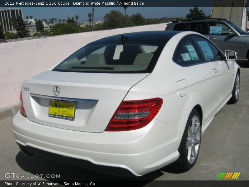 Diamond White Metallic / Almond Beige 2012 Mercedes-Benz C 250 Coupe