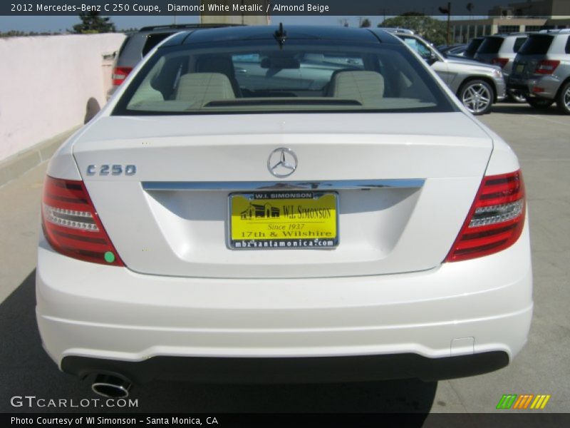 Diamond White Metallic / Almond Beige 2012 Mercedes-Benz C 250 Coupe