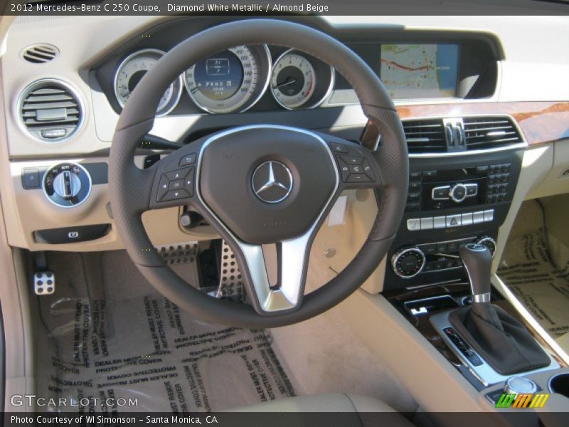 Diamond White Metallic / Almond Beige 2012 Mercedes-Benz C 250 Coupe