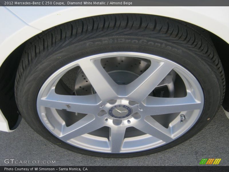 Diamond White Metallic / Almond Beige 2012 Mercedes-Benz C 250 Coupe