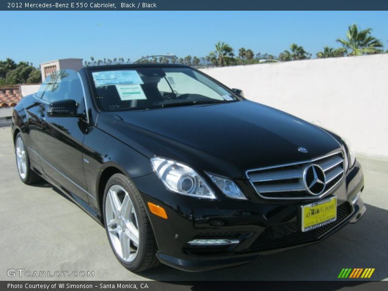 Black / Black 2012 Mercedes-Benz E 550 Cabriolet
