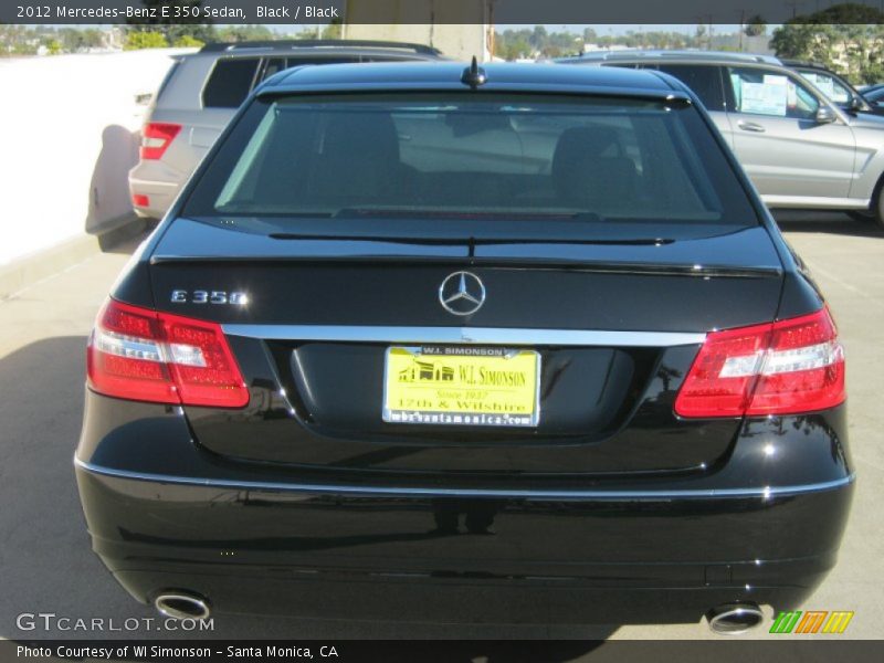 Black / Black 2012 Mercedes-Benz E 350 Sedan