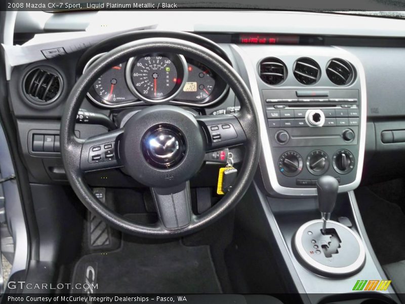 Liquid Platinum Metallic / Black 2008 Mazda CX-7 Sport