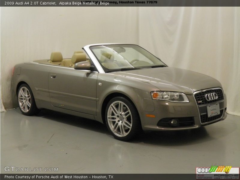 Alpaka Beige Metallic / Beige 2009 Audi A4 2.0T Cabriolet