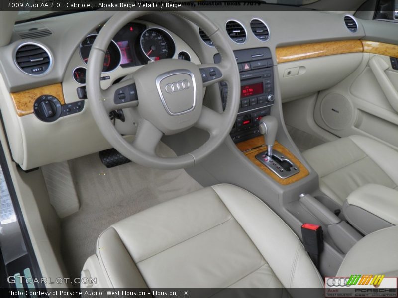 Alpaka Beige Metallic / Beige 2009 Audi A4 2.0T Cabriolet