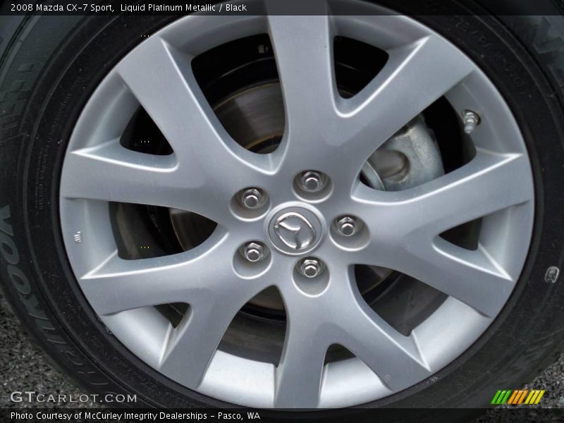 Liquid Platinum Metallic / Black 2008 Mazda CX-7 Sport