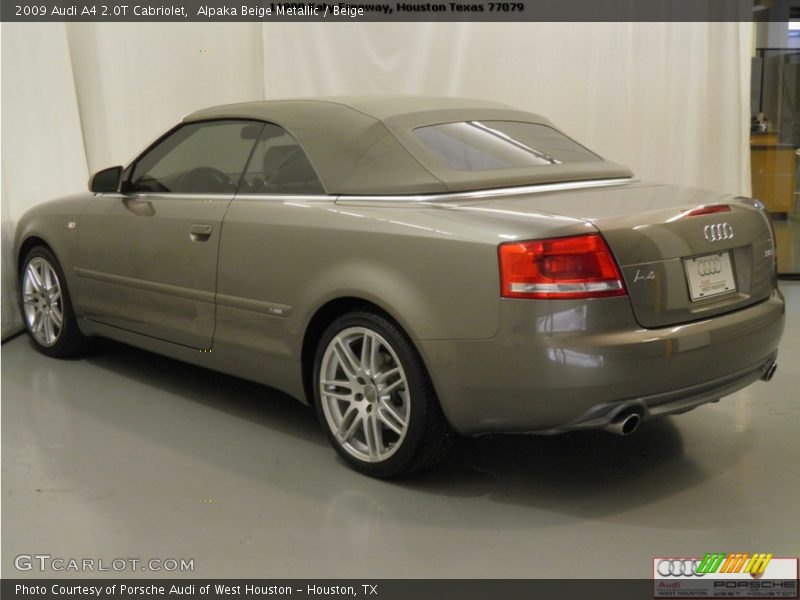 Alpaka Beige Metallic / Beige 2009 Audi A4 2.0T Cabriolet