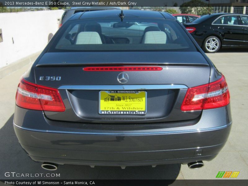 Steel Grey Metallic / Ash/Dark Grey 2013 Mercedes-Benz E 350 Coupe
