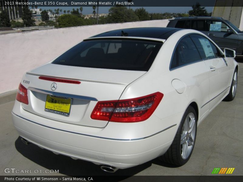 Diamond White Metallic / Red/Black 2013 Mercedes-Benz E 350 Coupe