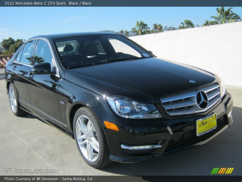 Black / Black 2012 Mercedes-Benz C 250 Sport