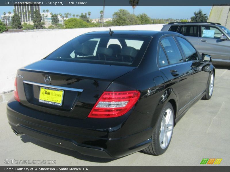 Black / Black 2012 Mercedes-Benz C 250 Sport