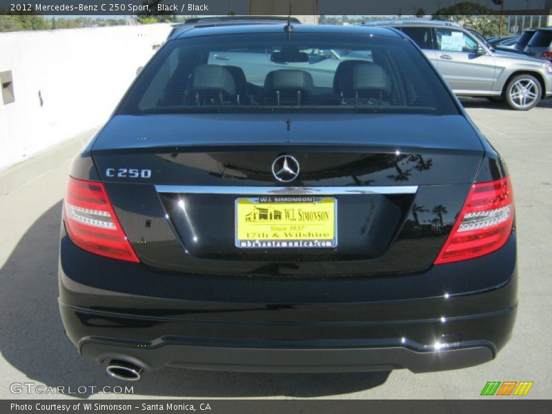 Black / Black 2012 Mercedes-Benz C 250 Sport