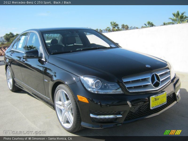 Black / Black 2012 Mercedes-Benz C 250 Sport
