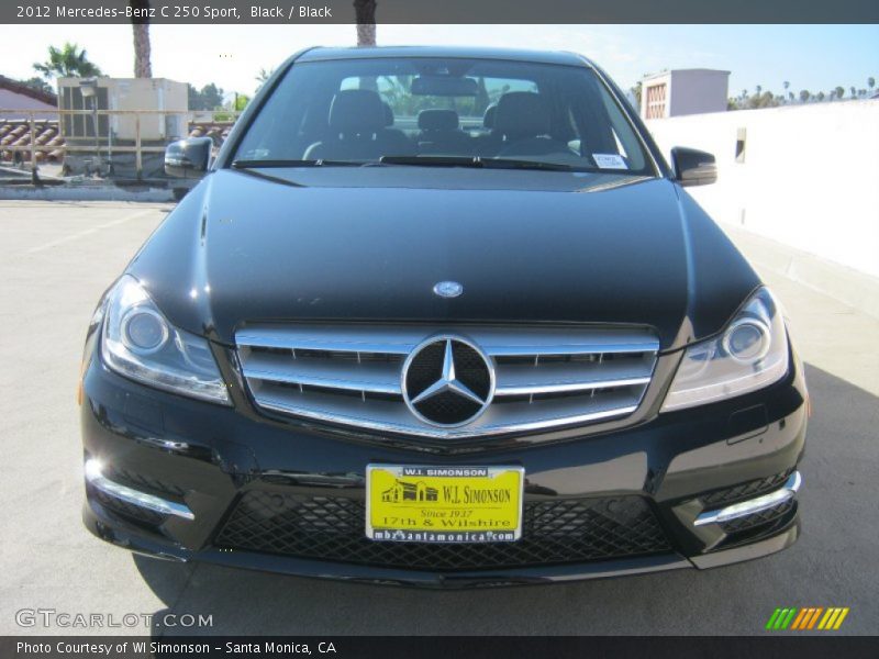Black / Black 2012 Mercedes-Benz C 250 Sport