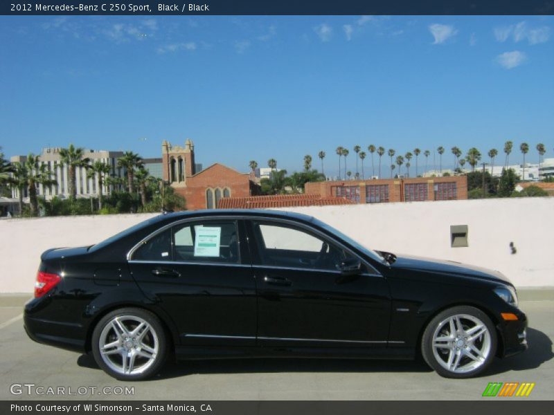 Black / Black 2012 Mercedes-Benz C 250 Sport