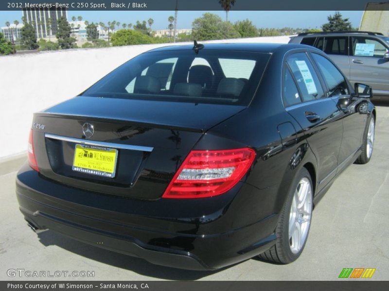 Black / Black 2012 Mercedes-Benz C 250 Sport