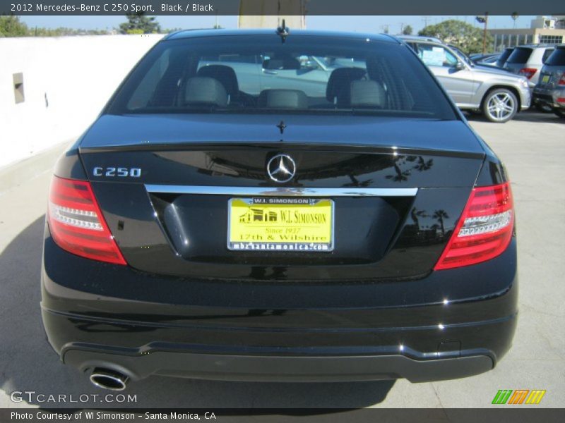 Black / Black 2012 Mercedes-Benz C 250 Sport