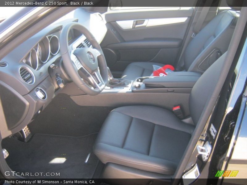 Black / Black 2012 Mercedes-Benz C 250 Sport
