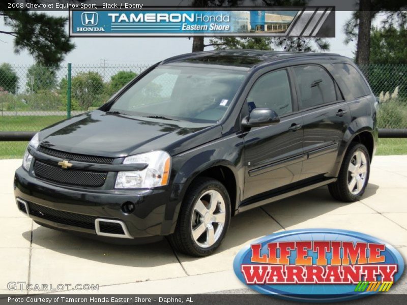 Black / Ebony 2008 Chevrolet Equinox Sport