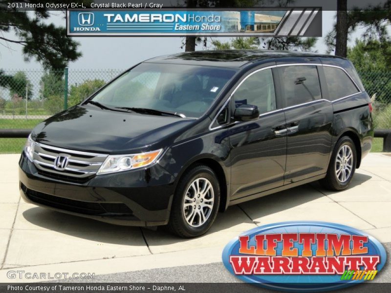 Crystal Black Pearl / Gray 2011 Honda Odyssey EX-L