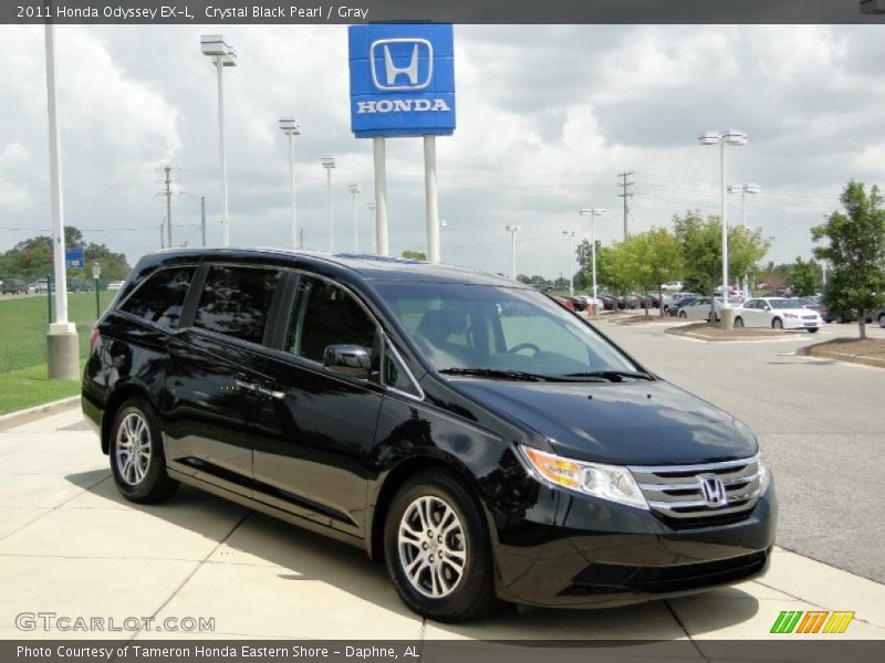 Crystal Black Pearl / Gray 2011 Honda Odyssey EX-L