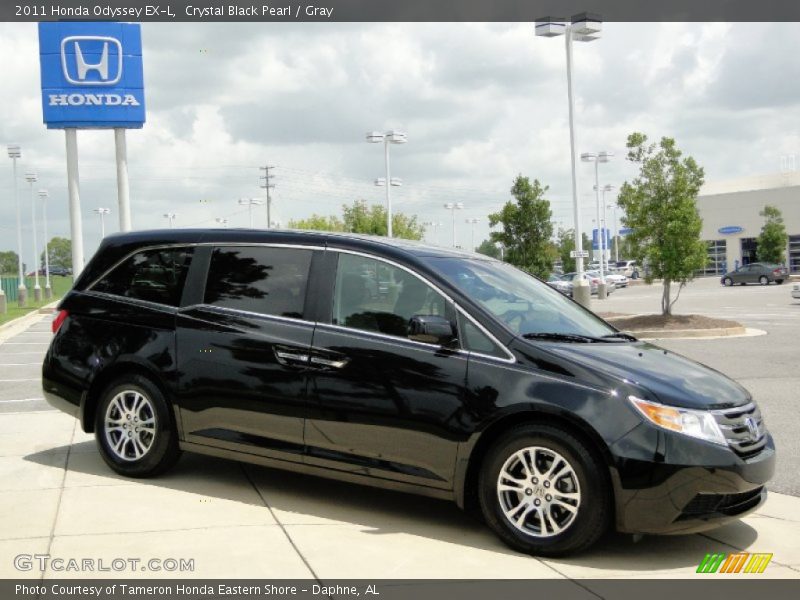Crystal Black Pearl / Gray 2011 Honda Odyssey EX-L