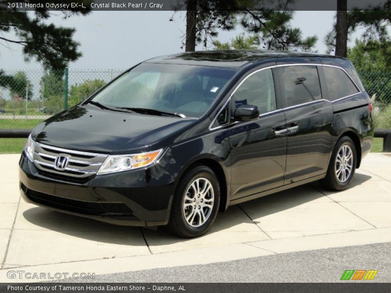 Crystal Black Pearl / Gray 2011 Honda Odyssey EX-L