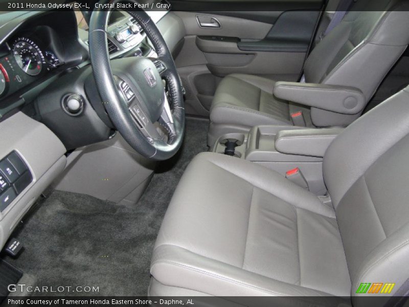 Crystal Black Pearl / Gray 2011 Honda Odyssey EX-L
