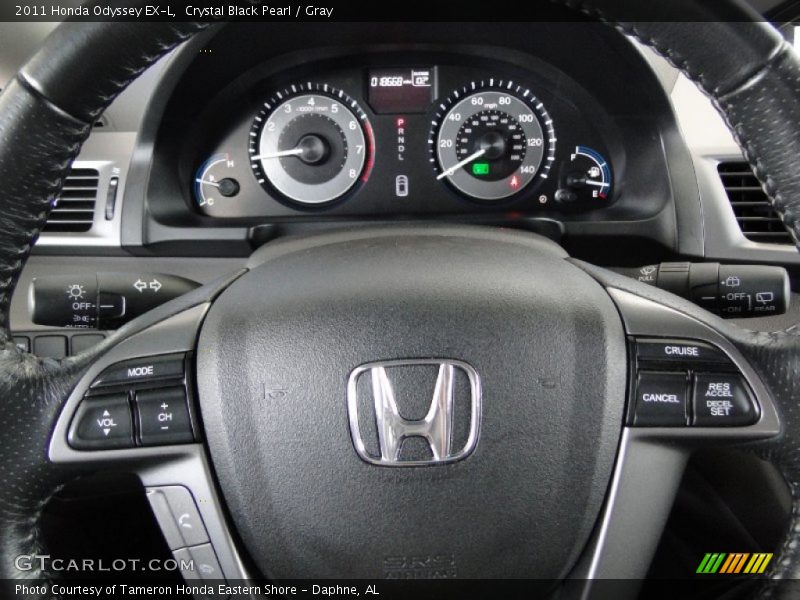 Crystal Black Pearl / Gray 2011 Honda Odyssey EX-L