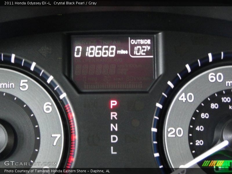 Crystal Black Pearl / Gray 2011 Honda Odyssey EX-L