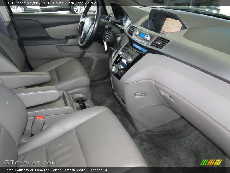 Crystal Black Pearl / Gray 2011 Honda Odyssey EX-L