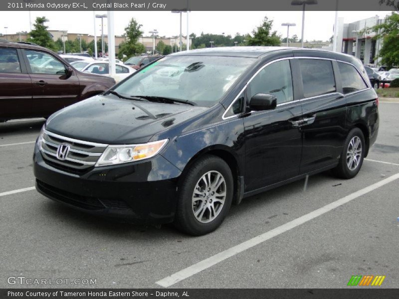 Crystal Black Pearl / Gray 2011 Honda Odyssey EX-L