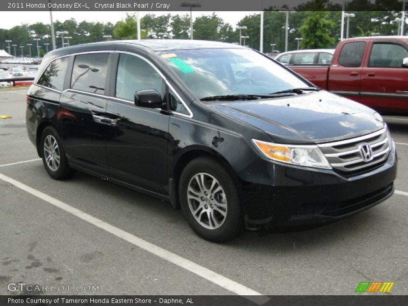 Crystal Black Pearl / Gray 2011 Honda Odyssey EX-L