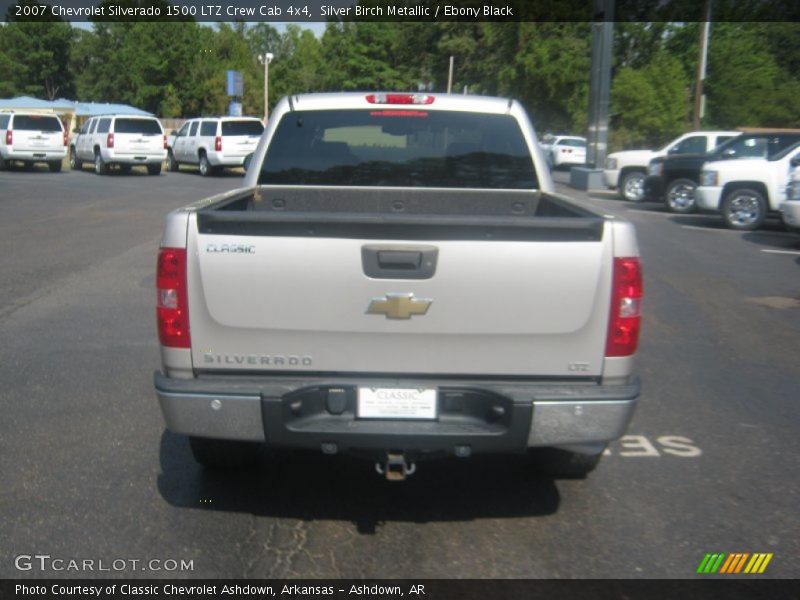 Silver Birch Metallic / Ebony Black 2007 Chevrolet Silverado 1500 LTZ Crew Cab 4x4