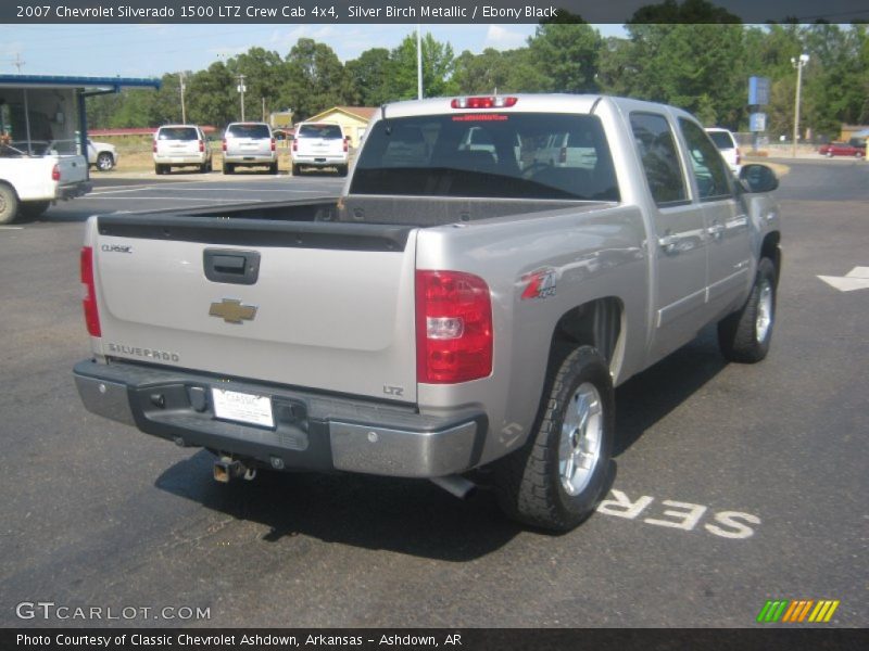 Silver Birch Metallic / Ebony Black 2007 Chevrolet Silverado 1500 LTZ Crew Cab 4x4