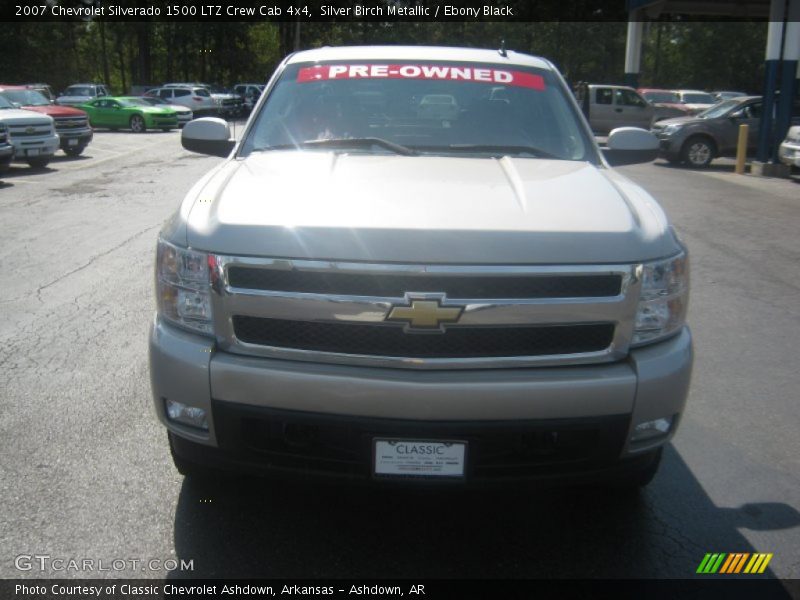 Silver Birch Metallic / Ebony Black 2007 Chevrolet Silverado 1500 LTZ Crew Cab 4x4
