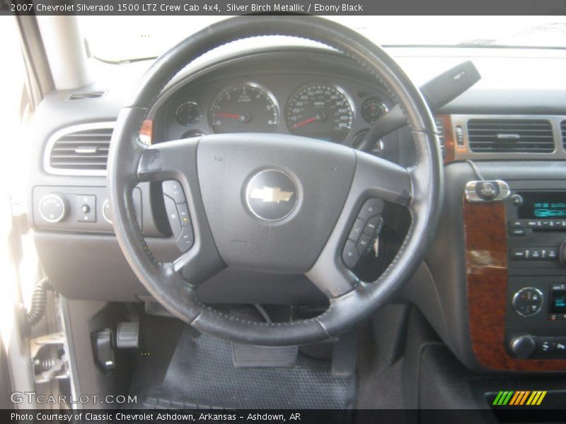 Silver Birch Metallic / Ebony Black 2007 Chevrolet Silverado 1500 LTZ Crew Cab 4x4