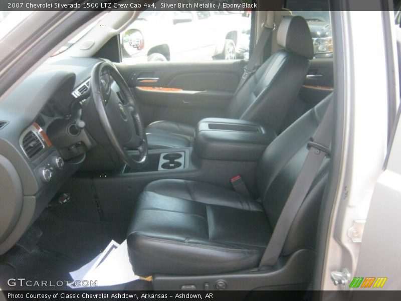 Silver Birch Metallic / Ebony Black 2007 Chevrolet Silverado 1500 LTZ Crew Cab 4x4