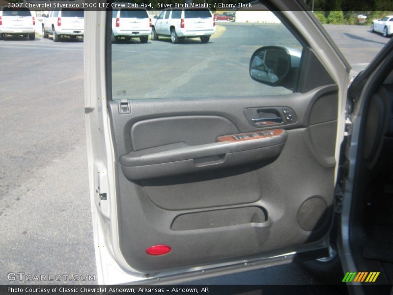 Silver Birch Metallic / Ebony Black 2007 Chevrolet Silverado 1500 LTZ Crew Cab 4x4