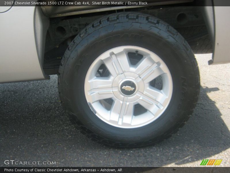 Silver Birch Metallic / Ebony Black 2007 Chevrolet Silverado 1500 LTZ Crew Cab 4x4