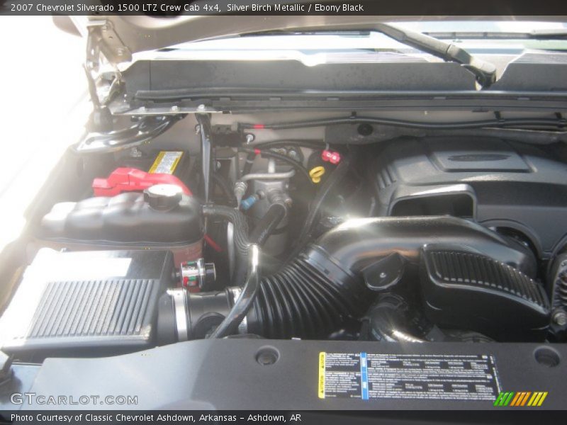 Silver Birch Metallic / Ebony Black 2007 Chevrolet Silverado 1500 LTZ Crew Cab 4x4