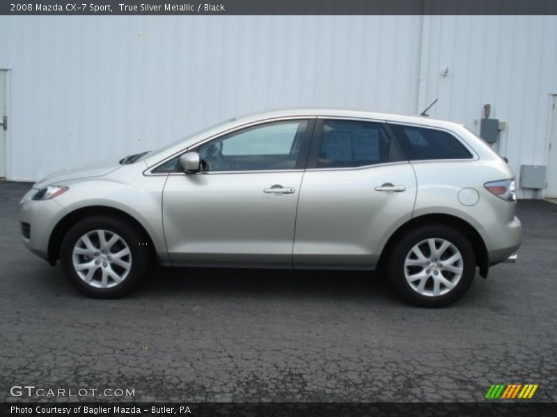 True Silver Metallic / Black 2008 Mazda CX-7 Sport