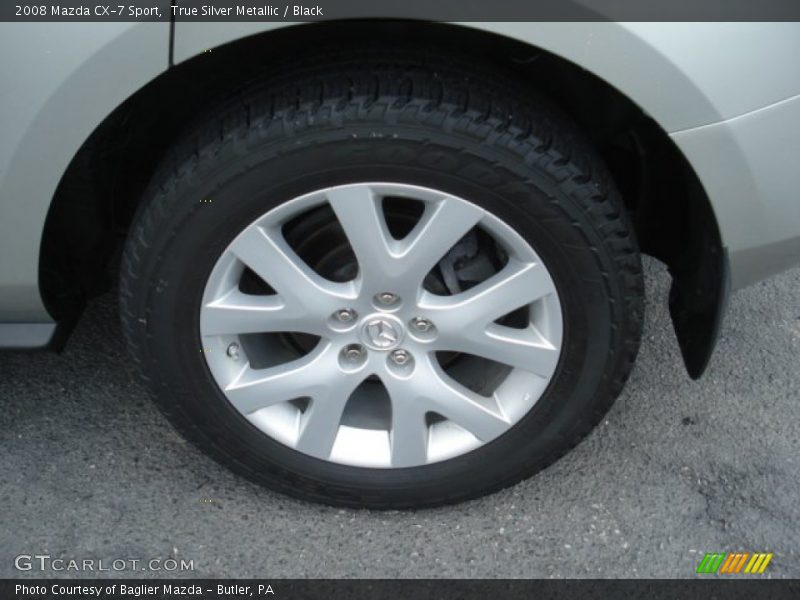 True Silver Metallic / Black 2008 Mazda CX-7 Sport