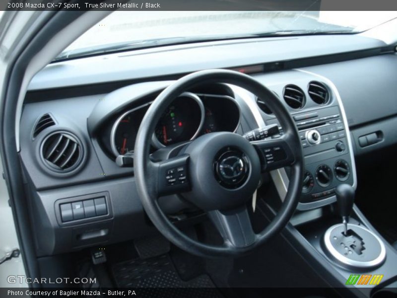 True Silver Metallic / Black 2008 Mazda CX-7 Sport