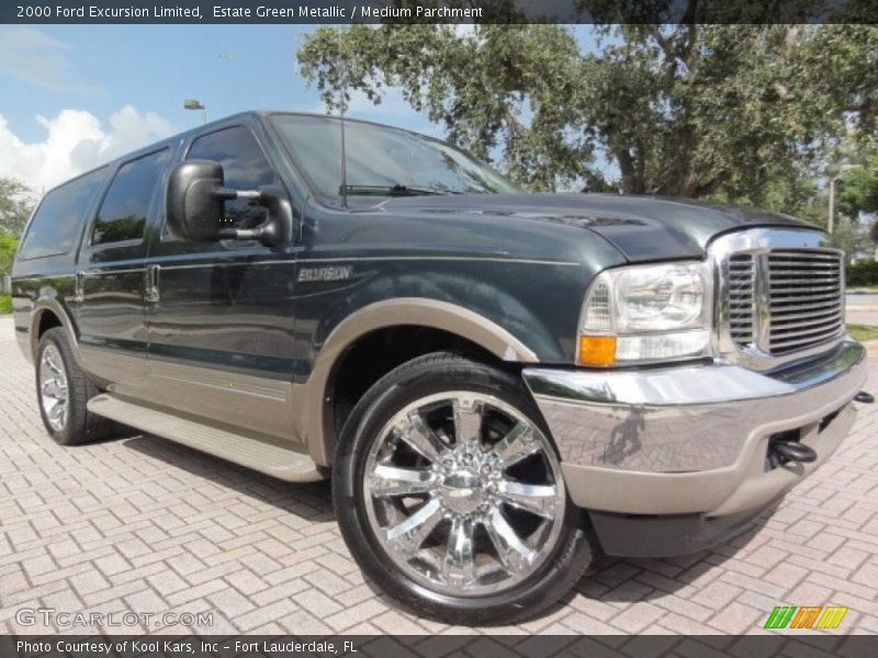 Estate Green Metallic / Medium Parchment 2000 Ford Excursion Limited
