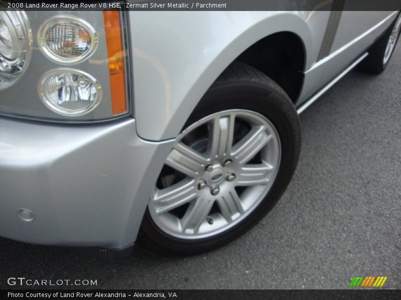 Zermatt Silver Metallic / Parchment 2008 Land Rover Range Rover V8 HSE
