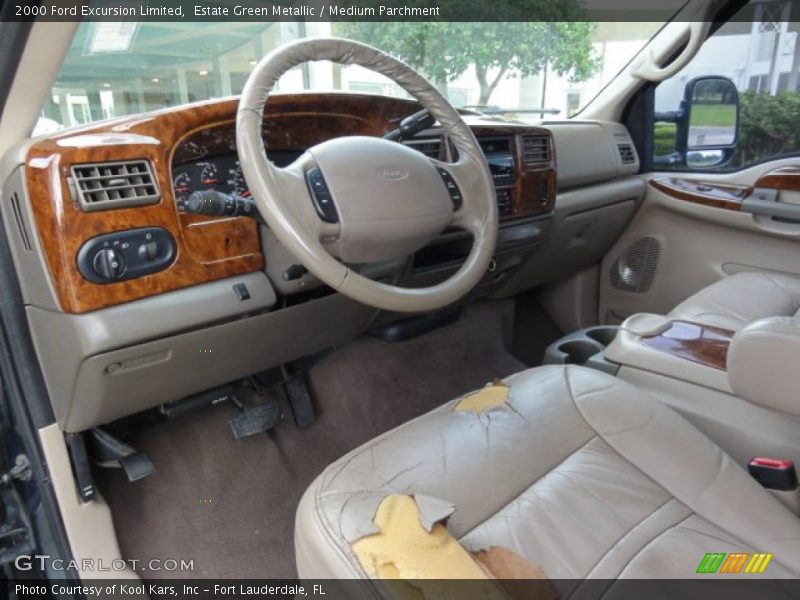 Estate Green Metallic / Medium Parchment 2000 Ford Excursion Limited