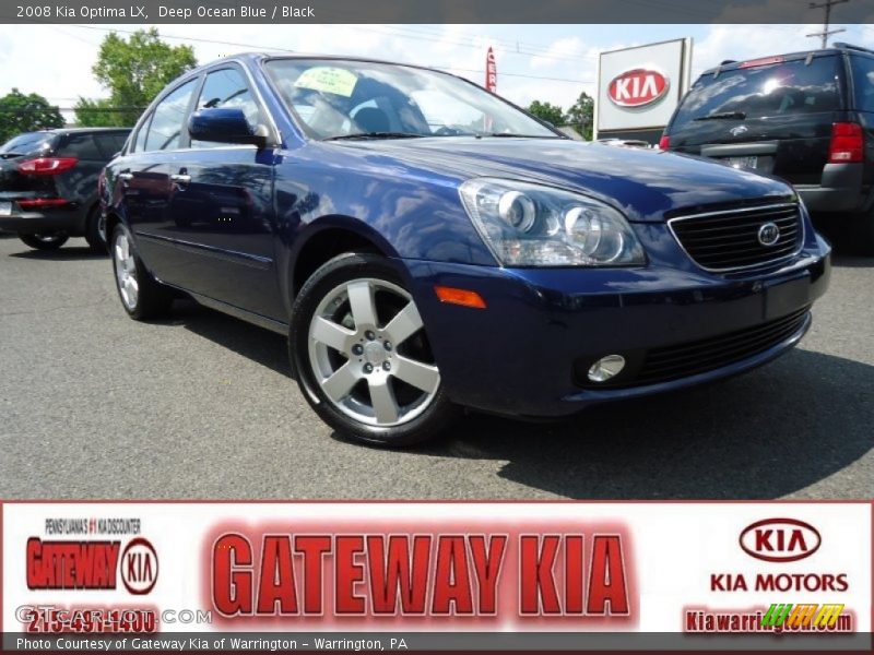 Deep Ocean Blue / Black 2008 Kia Optima LX